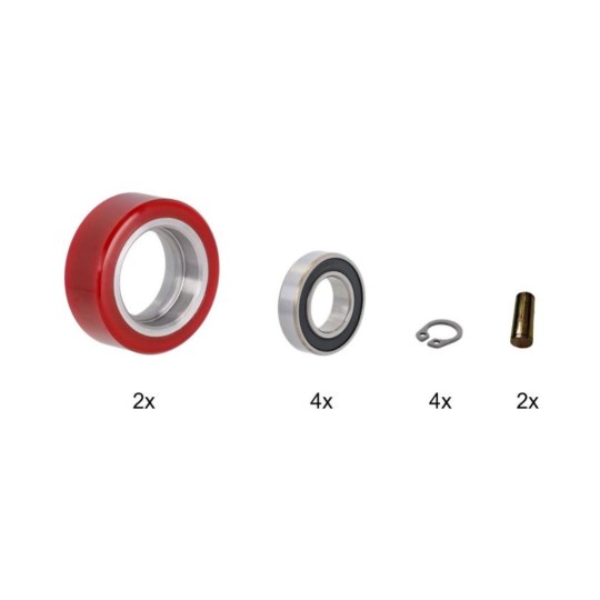 Ameise PTE 1.3 - replace support wheels, contents of the kit