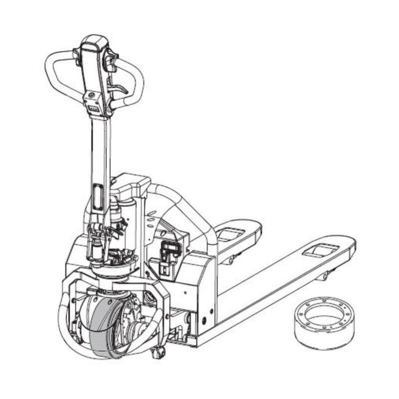 Jungheinrich AME 13 - replace drive wheel